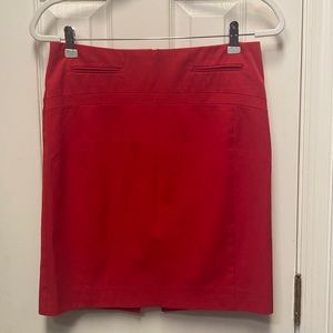 Red pencil skirt
